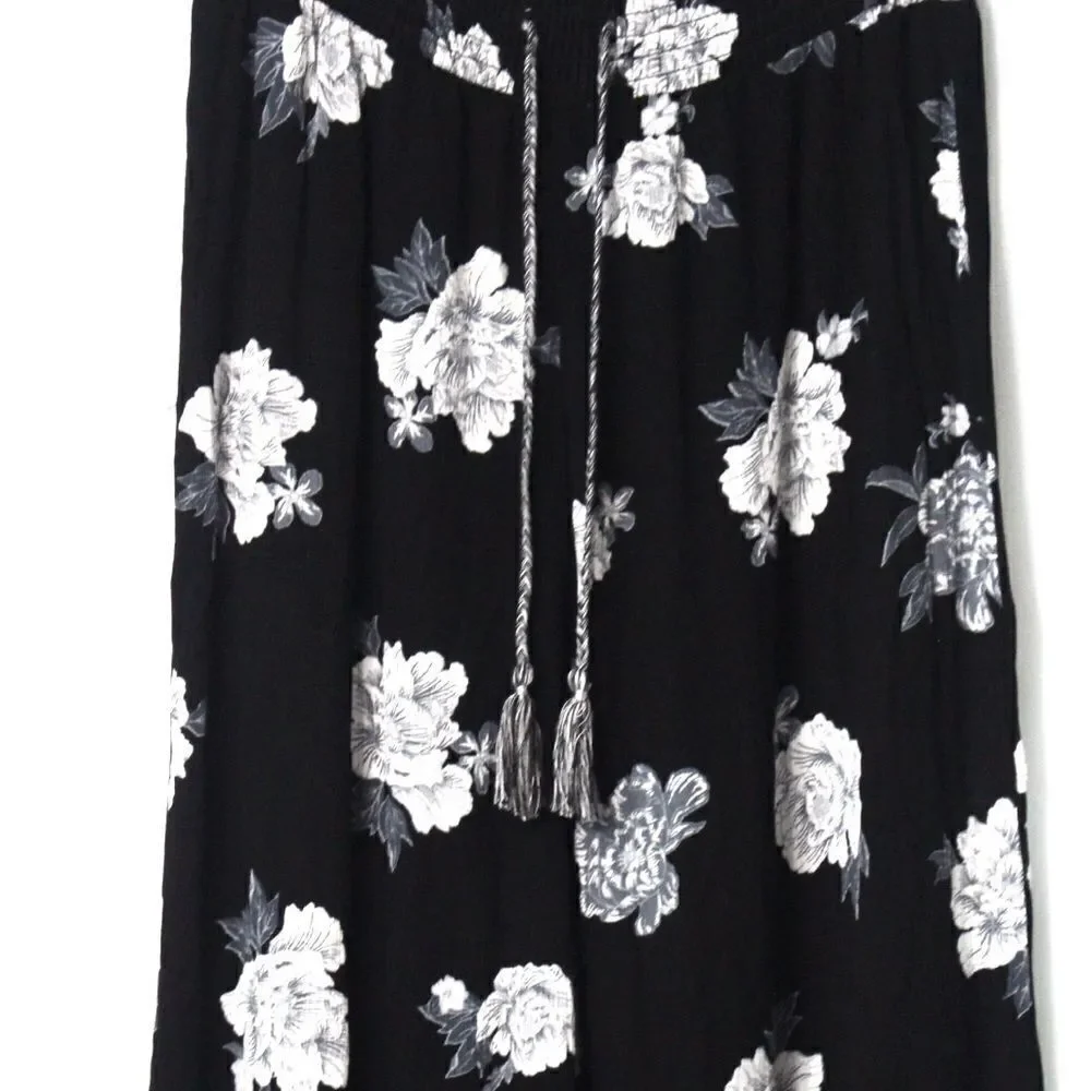 No Boundaries Floral Flowy Wide Leg Pants in S/CH - Picture 7 of 8